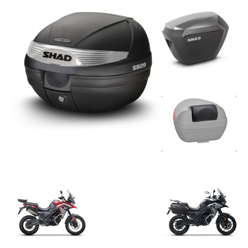 SHAD SH23 alu suitcases + mounting bracket SH29 trunk accessories KIT-470767