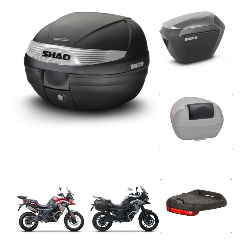 SHAD SH23 alu suitcases + mounting bracket SH29 trunk accessories KIT-470769