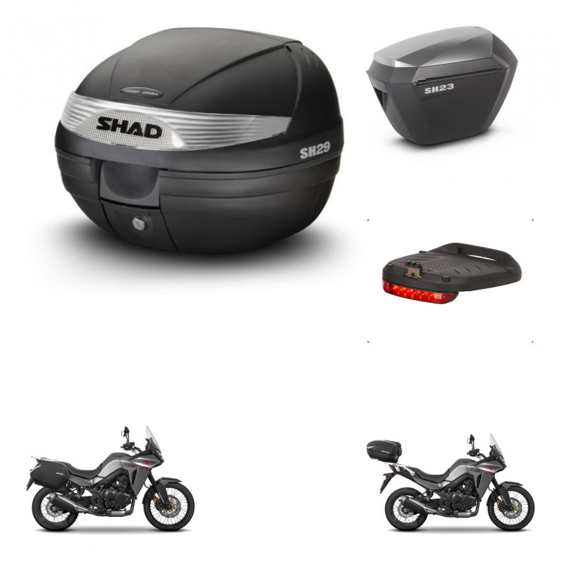 SHAD SH23 alu suitcases + mounting bracket SH29 trunk accessories KIT-470773