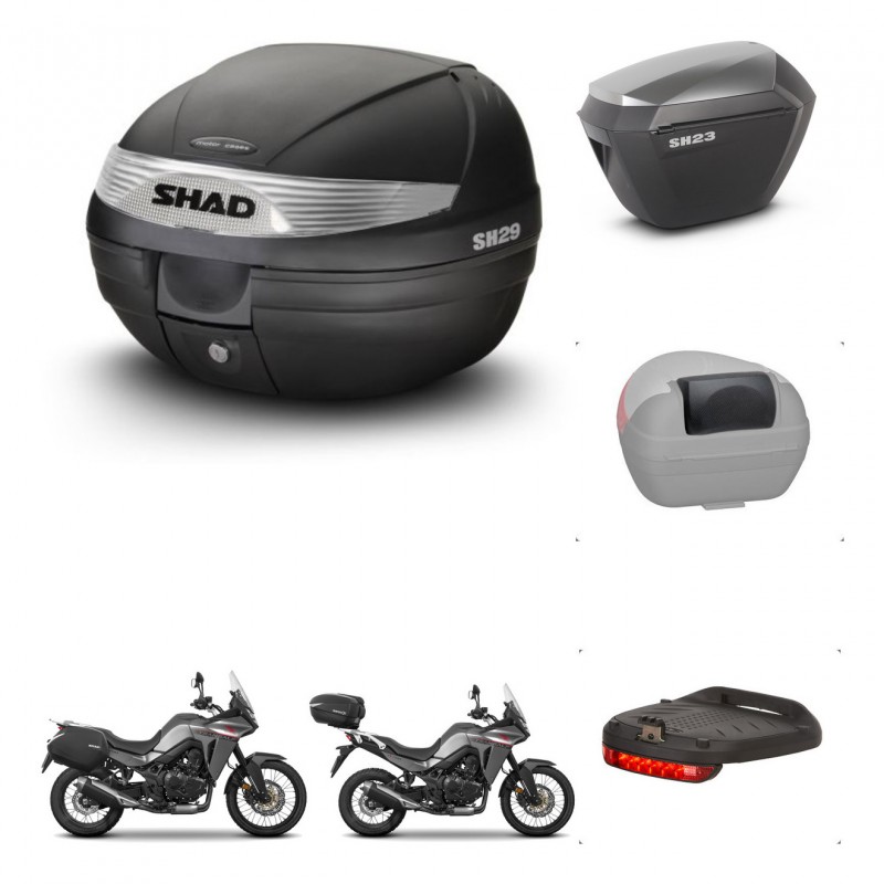 SHAD SH23 alu suitcases + mounting bracket SH29 trunk accessories KIT-470777