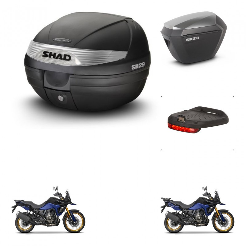 SHAD Maletas sh23 alu + soporte montaje baul SH29 accesorios KIT-470789