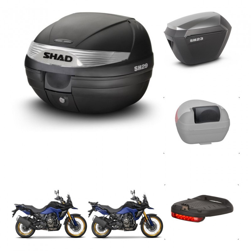 SHAD Maletas sh23 alu + soporte montaje baul SH29 accesorios KIT-470793