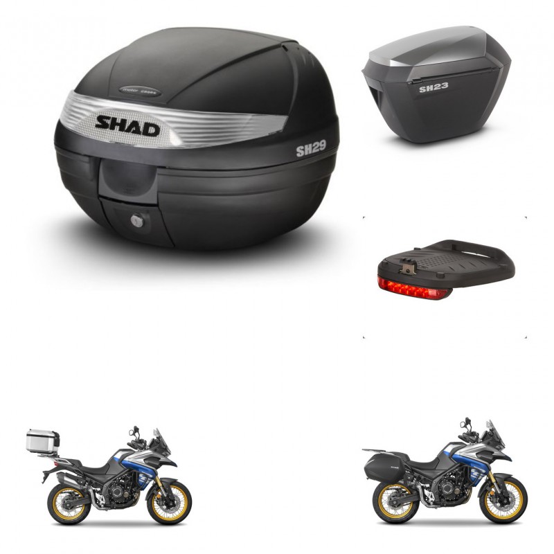 SHAD Maletas sh23 alu + soporte montaje baul SH29 accesorios KIT-470813