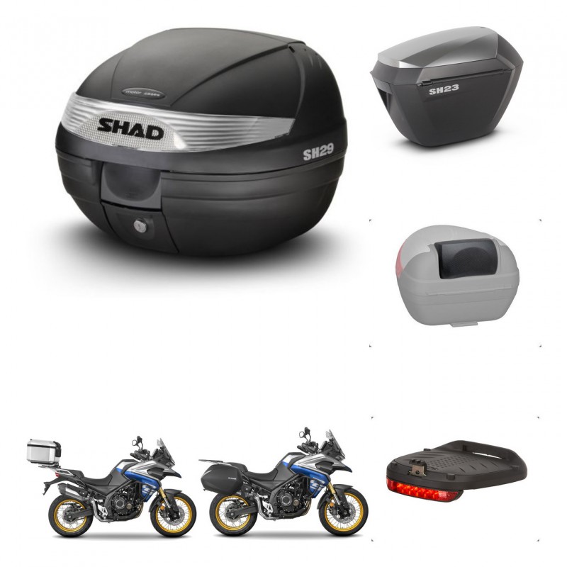 SHAD Maletas sh23 alu + soporte montaje baul SH29 accesorios KIT-470817