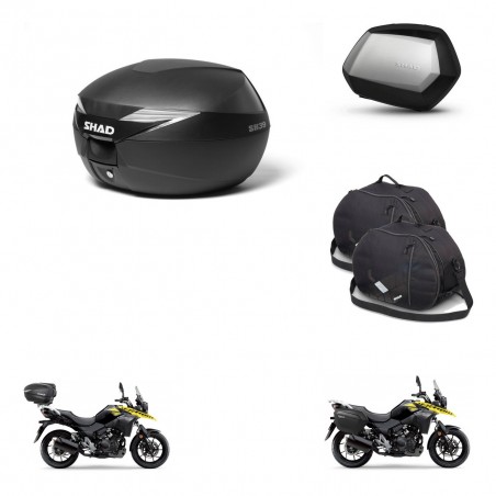 SHAD Maletas SH35 PREMIUM + soporte montaje Baul maleta accesorios KIT-471638