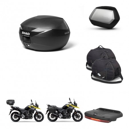 SHAD Maletas SH35 PREMIUM + soporte montaje Baul maleta accesorios KIT-471644