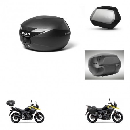 SHAD Maletas SH35 PREMIUM + soporte montaje Baul maleta accesorios KIT-471649