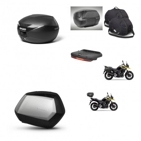 SHAD Maletas SH35 PREMIUM + soporte montaje Baul maleta accesorios KIT-471656