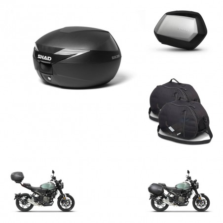 SHAD SH35 PREMIUM suitcases + mounting bracket suitcase trunk accessories KIT-471662