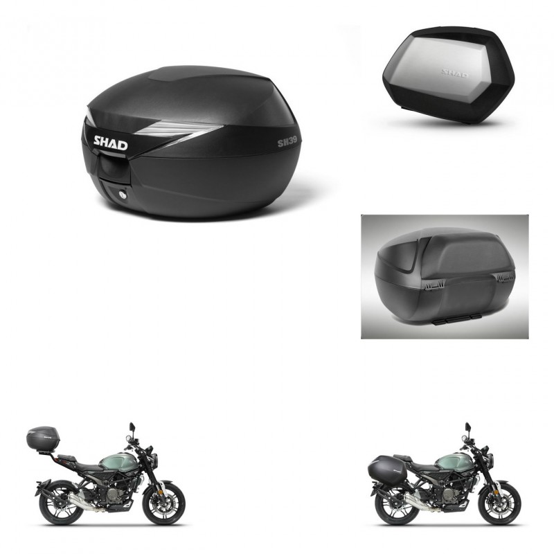 SHAD Maletas SH35 PREMIUM + soporte montaje Baul maleta accesorios KIT-471673