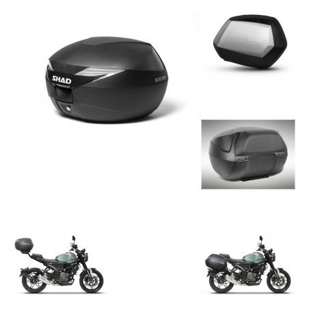 SHAD Maletas SH35 PREMIUM + soporte montaje Baul maleta accesorios KIT-471673