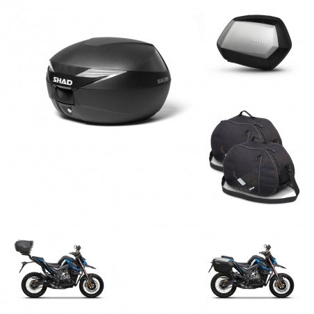 SHAD Maletas SH35 PREMIUM + soporte montaje Baul maleta accesorios KIT-471686
