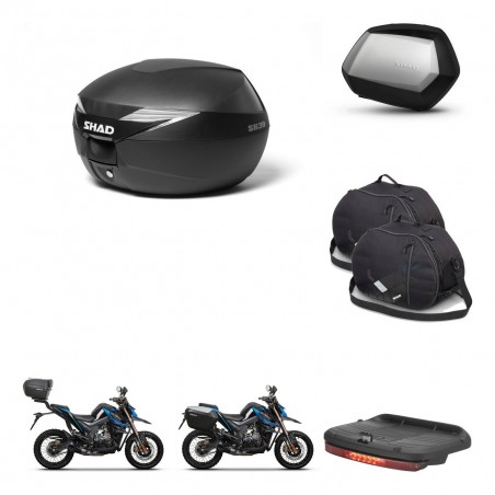 SHAD Maletas SH35 PREMIUM + soporte montaje Baul maleta accesorios KIT-471692