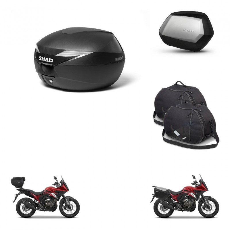 SHAD Maletas SH35 PREMIUM + soporte montaje Baul maleta accesorios KIT-471734