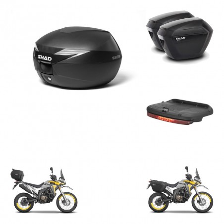 SHAD Maletas sh23 + soporte montaje Baul maleta accesorios KIT-471786