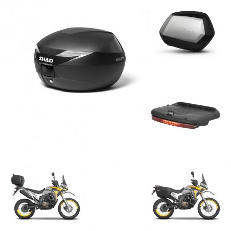 SHAD Maletas SH35 PREMIUM + soporte montaje Baul maleta accesorios KIT-471787