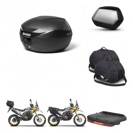 SHAD Maletas SH35 PREMIUM + soporte montaje Baul maleta accesorios KIT-471788