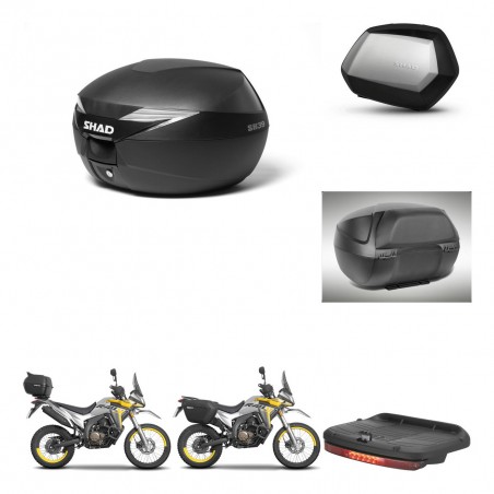 SHAD Maletas SH35 PREMIUM + soporte montaje Baul maleta accesorios KIT-471799