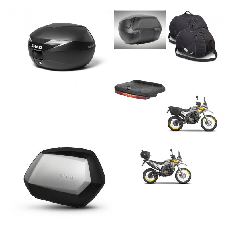 SHAD Maletas SH35 PREMIUM + soporte montaje Baul maleta accesorios KIT-471800