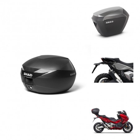 SHAD Maletas sh23 alu + soporte montaje Baul maleta KIT-471807