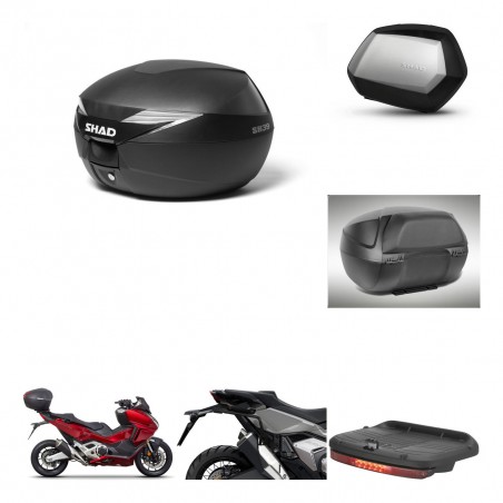SHAD Maletas SH35 PREMIUM + soporte montaje Baul maleta accesorios KIT-471823