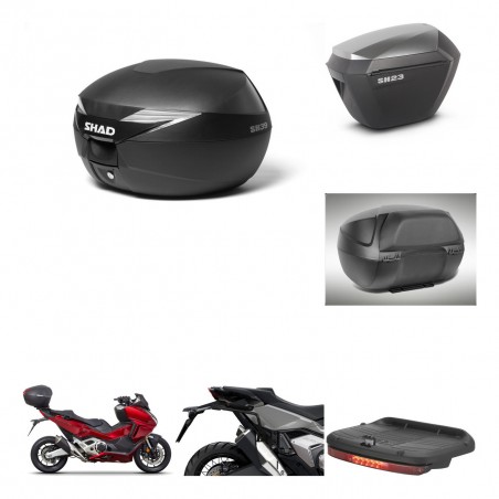 SHAD SH23 alu suitcases + mounting bracket suitcase trunk accessories KIT-471825