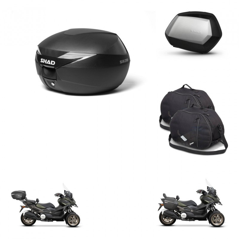 SHAD Maletas SH35 PREMIUM + soporte montaje Baul maleta accesorios KIT-471854