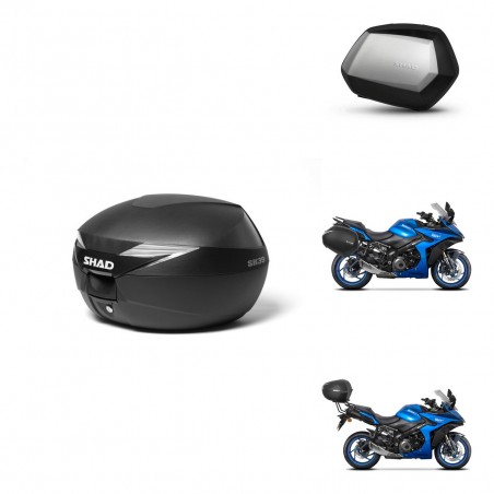 SHAD Maletas SH35 PREMIUM + soporte montaje Baul maleta KIT-471877