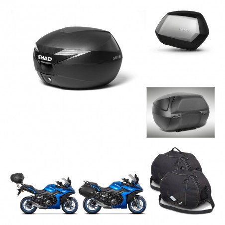 SHAD Maletas SH35 PREMIUM + soporte montaje Baul maleta accesorios KIT-471890