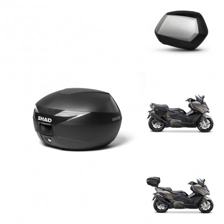 SHAD Maletas SH35 PREMIUM + soporte montaje Baul maleta KIT-472021