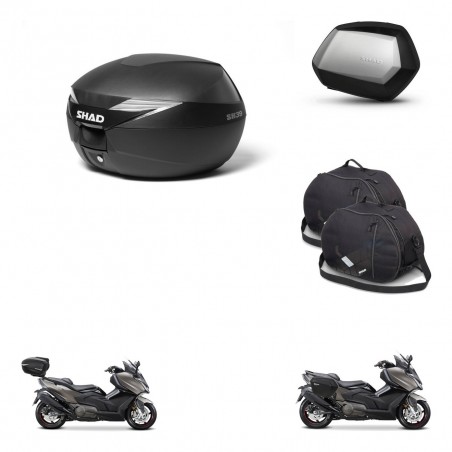 SHAD SH35 PREMIUM suitcases + mounting bracket suitcase trunk accessories KIT-472022