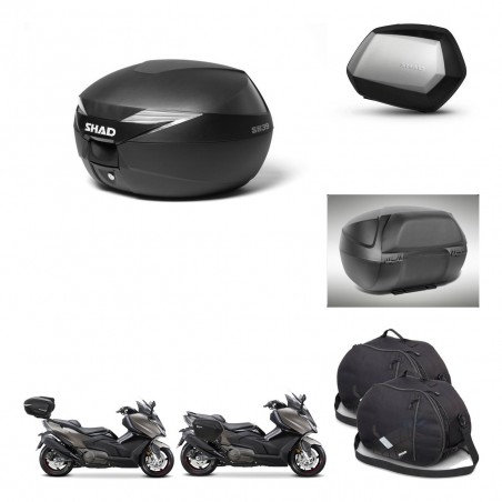 SHAD Maletas SH35 PREMIUM + soporte montaje Baul maleta accesorios KIT-472034