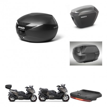 SHAD SH23 alu suitcases + mounting bracket suitcase trunk accessories KIT-472041