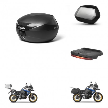 SHAD Maletas SH35 PREMIUM + soporte montaje Baul maleta accesorios KIT-472051