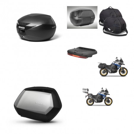 SHAD Maletas SH35 PREMIUM + soporte montaje Baul maleta accesorios KIT-472064