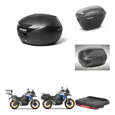 SHAD SH23 alu suitcases + mounting bracket suitcase trunk accessories KIT-472065