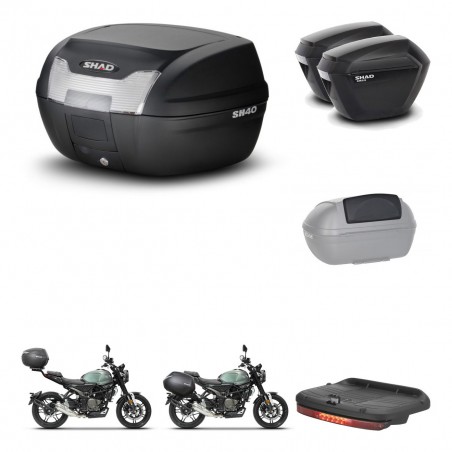 SHAD Maletas sh23 + soporte montaje baul SH40 accesorios KIT-472080