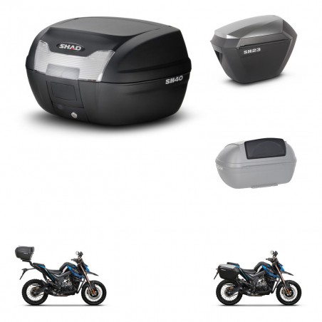 SHAD Maletas sh23 alu + soporte montaje baul SH40 accesorios KIT-472087