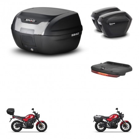 SHAD Maletas sh23 + soporte montaje baul SH40 accesorios KIT-472092