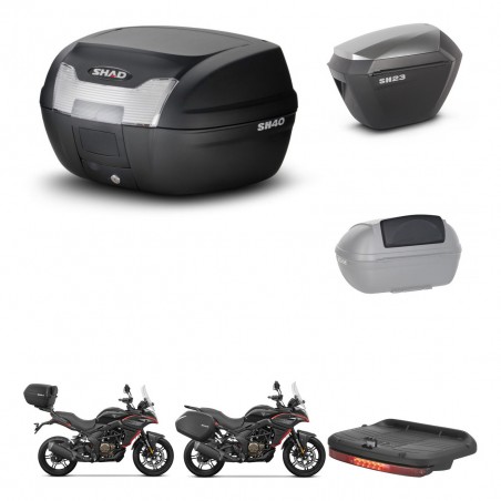 SHAD SH23 alu suitcases + mounting bracket SH40 trunk accessories KIT-472177