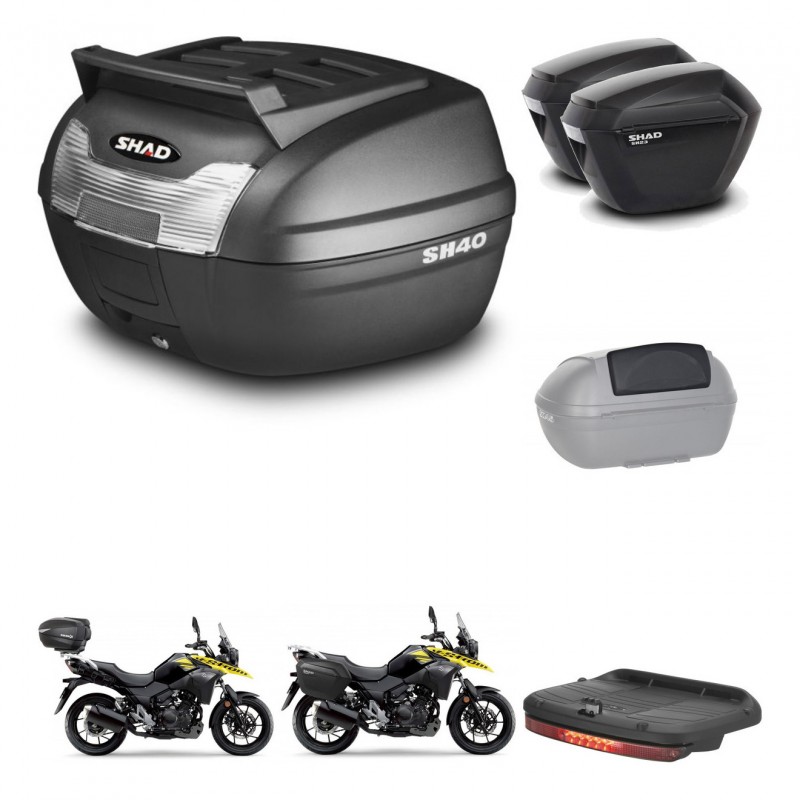 SHAD SH23 suitcases + mounting bracket SH40 trunk top grill accessories KIT-472216
