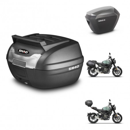 SHAD Maletas sh23 alu + soporte montaje baul SH40 parrilla superior KIT-472219