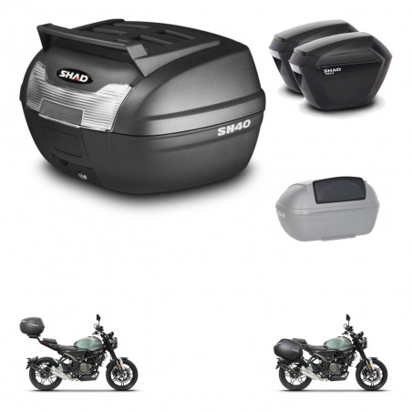SHAD Maletas sh23 + soporte montaje baul SH40 parrilla superior accesorios KIT-472222