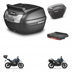 SHAD Maletas sh23 alu + soporte montaje baul SH40 parrilla superior accesorios KIT-472229