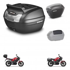 SHAD Maletas sh23 alu + soporte montaje baul SH40 parrilla superior accesorios KIT-472239