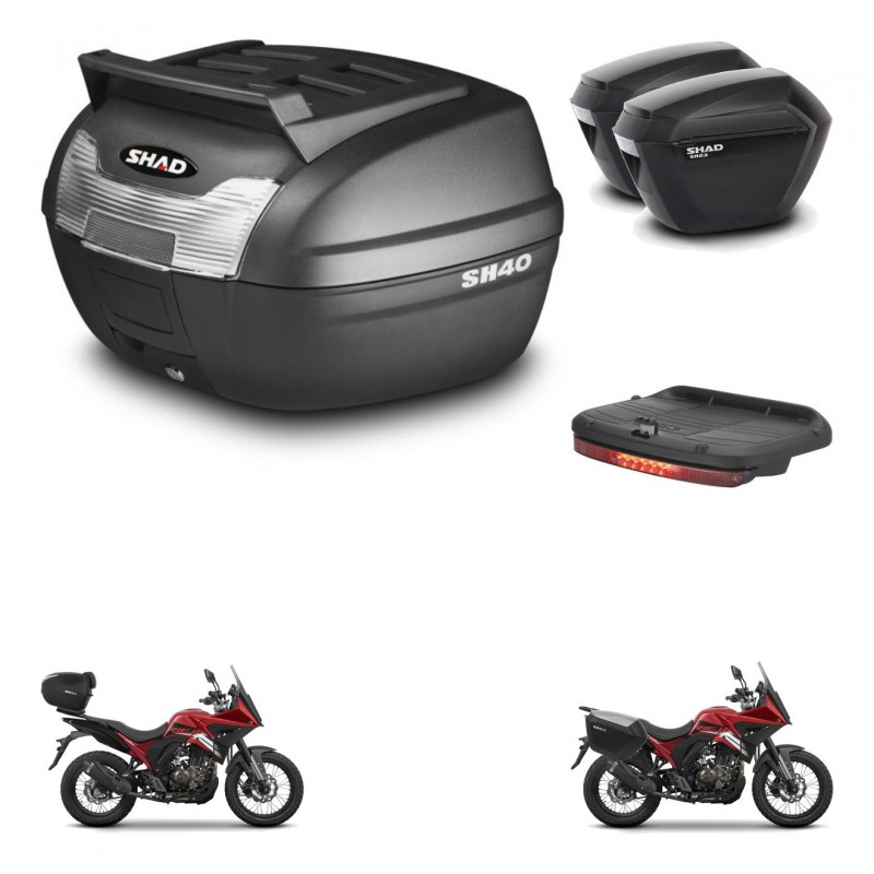 SHAD Maletas sh23 + soporte montaje baul SH40 parrilla superior accesorios KIT-472244