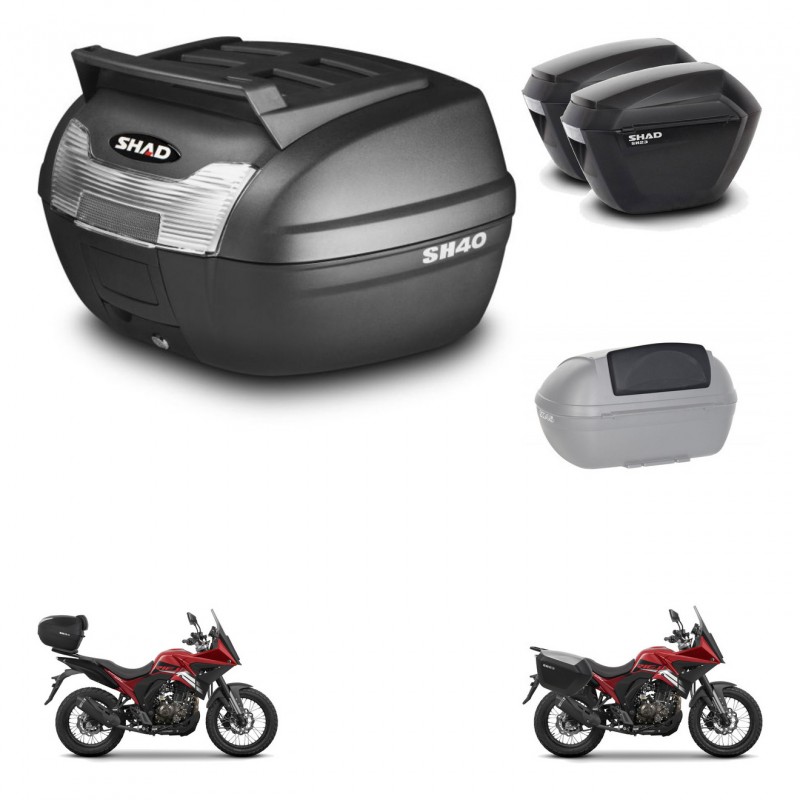 SHAD SH23 suitcases + mounting bracket SH40 trunk top grill accessories KIT-472246