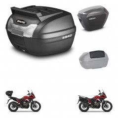 SHAD Maletas sh23 alu + soporte montaje baul SH40 parrilla superior accesorios KIT-472247