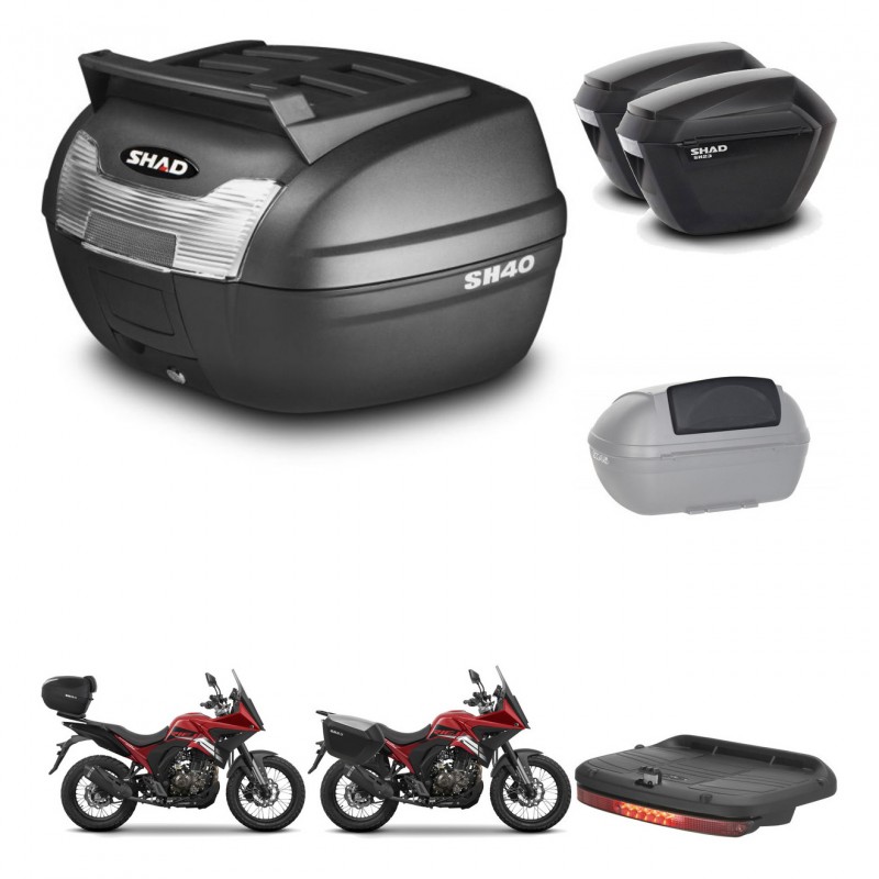 SHAD Maletas sh23 + soporte montaje baul SH40 parrilla superior accesorios KIT-472248