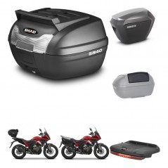 SHAD Maletas sh23 alu + soporte montaje baul SH40 parrilla superior accesorios KIT-472249